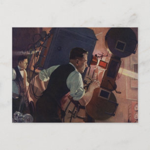 Filmtheaterprojectionist, Vintage Business Briefkaart