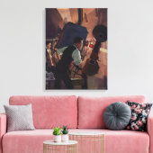 Filmtheaterprojectionist, Vintage Business Canvas Afdruk (Insitu (Woonkamer))