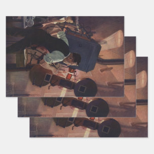 Filmtheaterprojectionist, Vintage Business Inpakpapier Vel