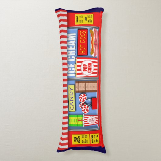 Filmtheatervoedsel en -Drinken Lichaamskussen (Voorkant Verticaal)