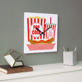 Filmtheatervoedsel en -Drinken Vierkante Klok