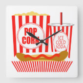 Filmtheatervoedsel en -Drinken Vierkante Klok (Voorkant)