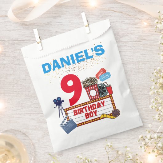 Filmtheebioscoop Birthday Boy Theme Party Bedankzakje (Geknipt)