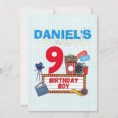 Filmtheebioscoop Birthday Boy Theme Party Kaart (Voorkant)