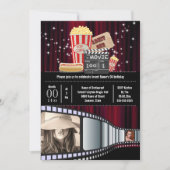 Filmthema 2 filmstrip popcorn kaart (Voorkant)