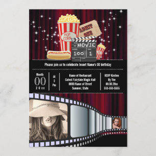 Filmthema 2 filmstrip popcorn kaart