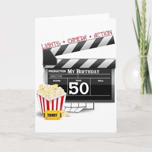 Filmthema 50e verjaardag kaart (Voorkant)