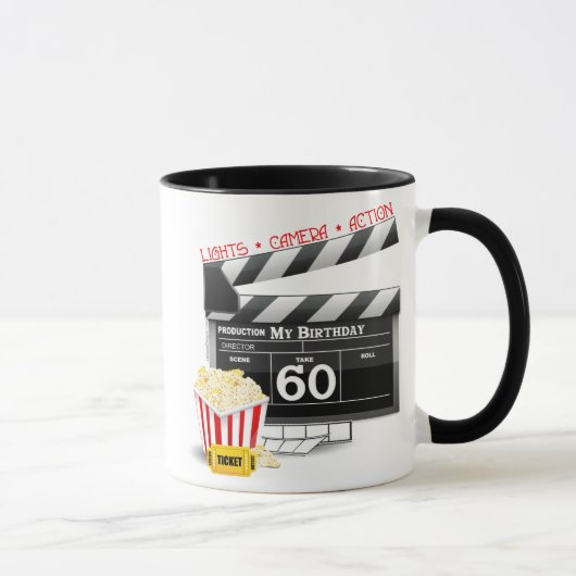 Filmthema 60e verjaardag mok (Rechts)