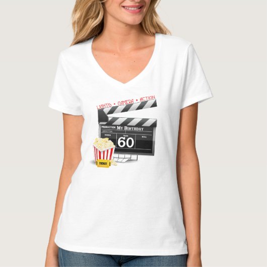 Filmthema 60e verjaardag t-shirt (Voorkant)