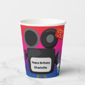 Filmthema Birthday Personalized Popcorn Drink Papieren Bekers (Achterkant)