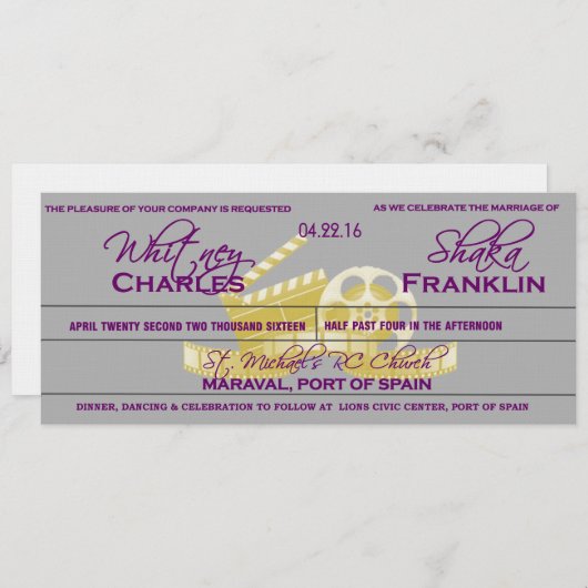 Filmthema bruiloft (Voorkant / Achterkant)