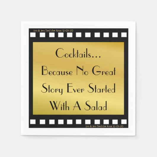 Filmthema Cocktail Party Servetten (Voorkant)