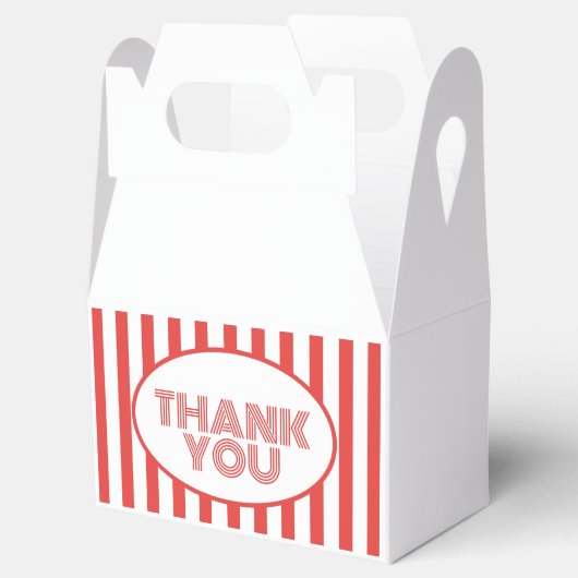 Filmthema Rode en witte striped Partij Bedankdoosjes (Geopend)