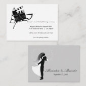Filmthema Silhouette bruiloft receptie Kaart (Voorkant / Achterkant)
