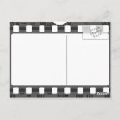 Filmthema verjaardagsfeestje op een schoolbord briefkaart (Achterkant)