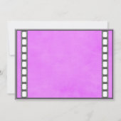 Filmthuispartij Clapboard Paars Kaart (Achterkant)