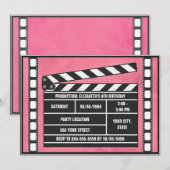 Filmthuispartij Clapboard Red Kaart (Voorkant / Achterkant)