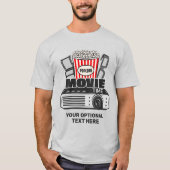 Filmtijd aangepaste tekst t-shirt (Voorkant)