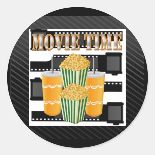 Filmtijd Ronde Sticker (Voorkant)
