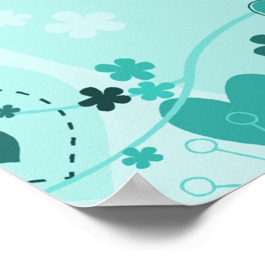 Filmtuin in het Poster Turquoise (Hoek)