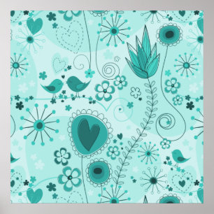 Filmtuin in het Poster Turquoise