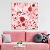 Filmtuin in rood canvas afdruk (Insitu (Woonkamer))