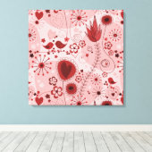 Filmtuin in rood canvas afdruk (Insitu (Houten vloer))