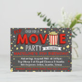 Filmuitnodiging Film Verjaardagsfeest Film Uitnodi Kaart (Staand voorkant)