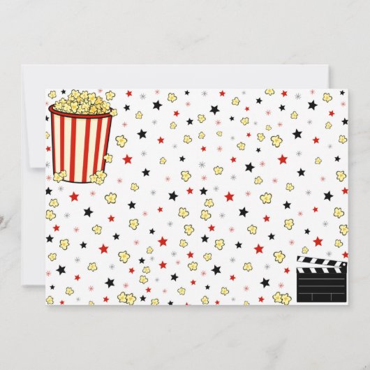 Filmuitnodiging Film Verjaardagsfeestje Film Uitno Kaart (Achterkant)