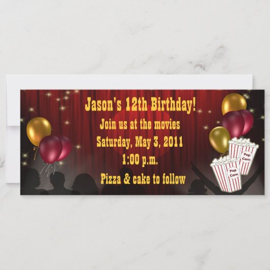 Filmuitnodiging Kaart (Voorkant)