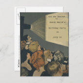 filmuitnodiging uitnodiging briefkaart (Voorkant / Achterkant)