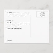 filmuitnodiging uitnodiging briefkaart (Achterkant)