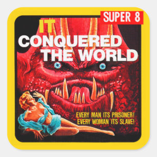 filmvak 'Het veroverde de wereld' Vierkante Sticker
