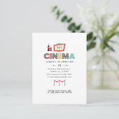 Filmvanavond in Retro Briefkaart (Staand voorkant)