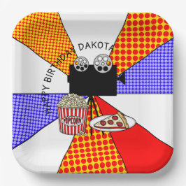 Filmvanavond in Retro Papieren Bordje