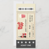 Filmvanavond - Ticket van de Partij van de verjaar Kaart (Voorkant)