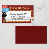 filmverjaardagskaart informatiekaartje (Voorkant / Achterkant)