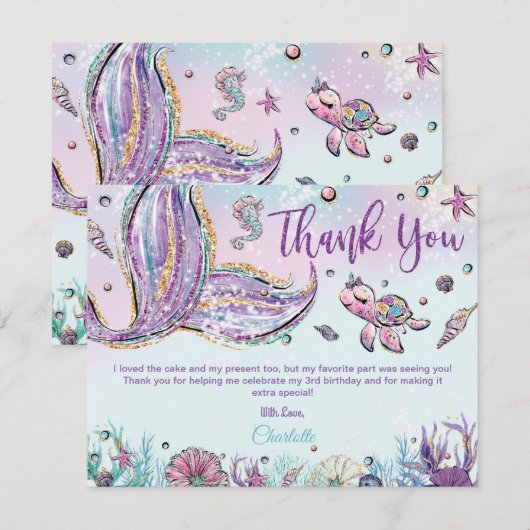 Filmverzegel Baby shower Birthday Bedankkaart (Voorkant / Achterkant)