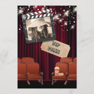 Filmvideo VIP-fotolampjes filmscreeningparty Kaart