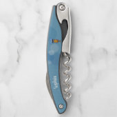 Filmvormige gele kieuwblauwe ogen Blauwe kroonspie Kurkentrekker (Achterkant)