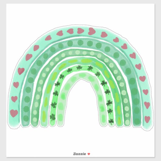 Filmvormige Waterverf Geschilderde regenboog Sticker (Vel)