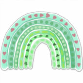 Filmvormige Waterverf Geschilderde regenboog Sticker (Voorkant)