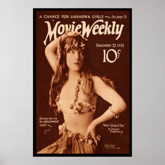Filmweek met Gilda Gray Poster (Voorkant)