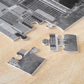 Filmwolkenkrabber zwart-wit legpuzzel (Zijkant)