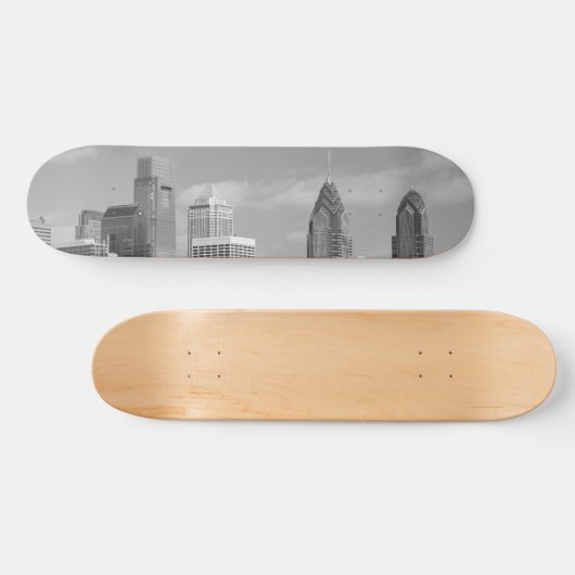 Filmwolkenkrabber zwart-wit skateboard (Horizontaal)