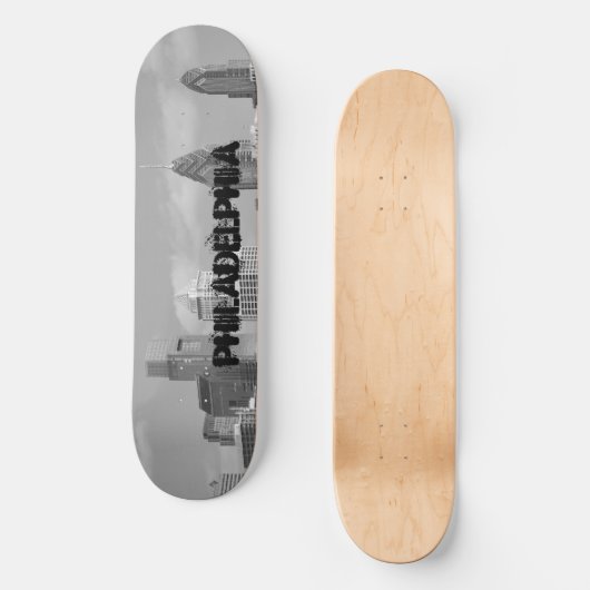 Filmwolkenkrabber zwart-wit skateboard (Voorkant)