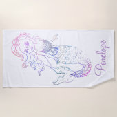 Filmzeemeermin van de Paarse kaasmakerij met naam Strandlaken (Voorkant)