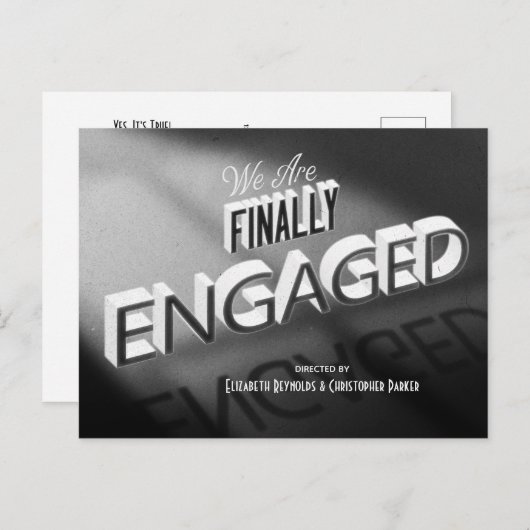 Filmzwart eindelijk opslaan Datum Briefkaart (Voorkant / Achterkant)