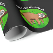 Filo-sloth-graphic Funny Animal Sloth Pun Dark BG Cadeaupapier (Rol Hoek)