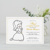 Filosofen eerste gemeenschap - Girl Folie Uitnodiging (Staand Voorkant)